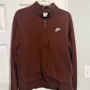 Nike Men's Chocolate Zip-Up Sweater